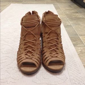 Rampage peep toe heels